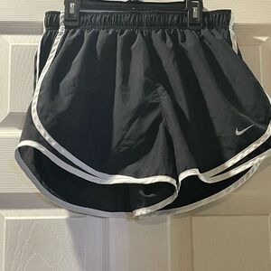 Nike Women's Black Athletic Shorts with White Trim